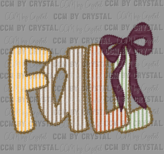 Fall Preppy Bow Ready to Press Transfer DTF Transfer Sublimation Transfer