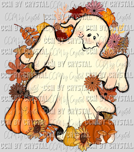 Fall Ghost Thanksgiving Fall Ready to Press Transfer