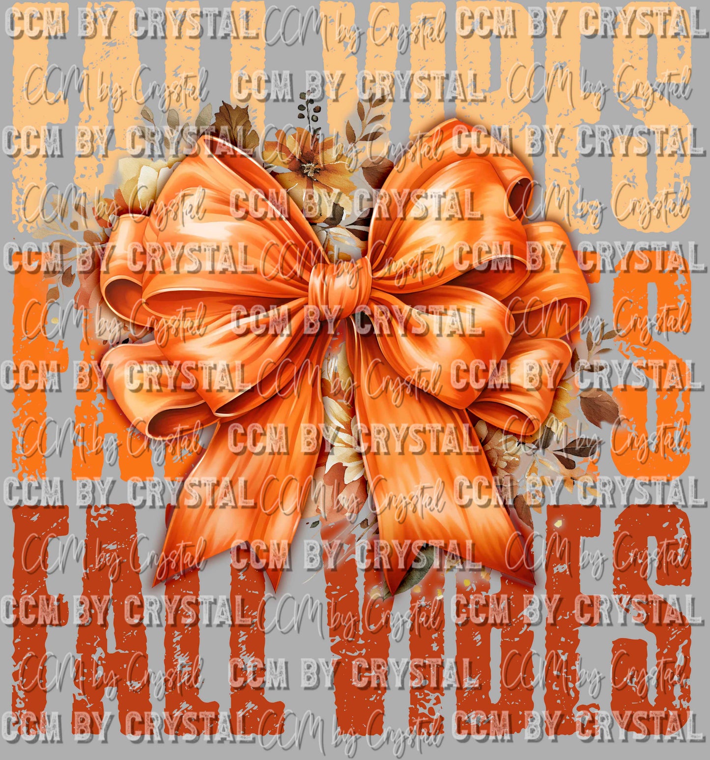 Fall Vibes Coquette Bow Ready to Press Transfer DTF Transfer Sublimation Transfer