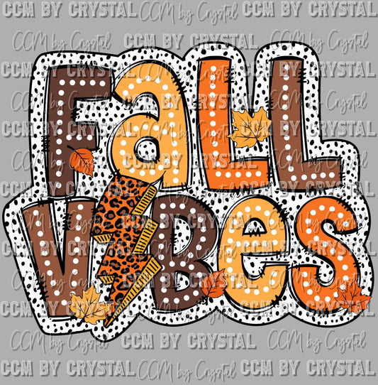 Fall Vibes Ready to Press Transfer DTF Transfer Sublimation Transfer