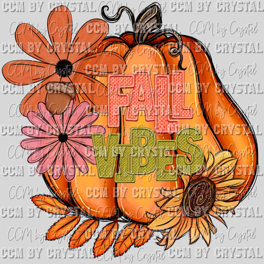 Fall Vibes Thanksgiving Fall Ready to Press Transfer