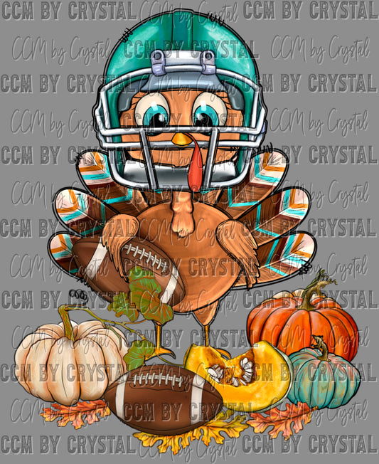Football Turkey Thanksgiving Fall Ready to Press Transfer Instant Peel DTF Transfer Sublimation Transfer