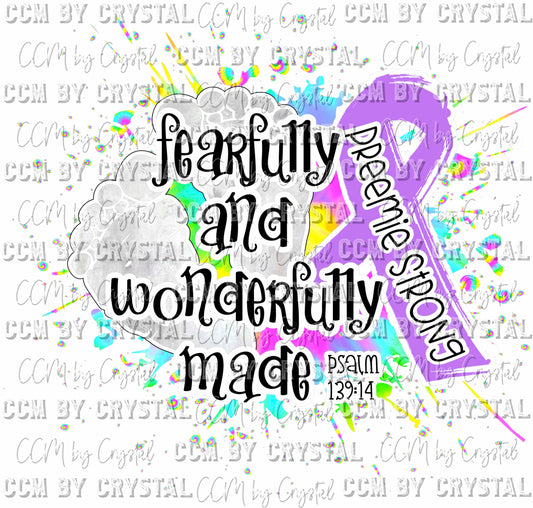 Fearfully and Wonderfully Made Preemie Strong Ready to Press Transfer