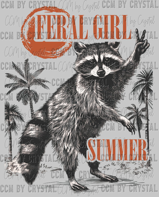 Feral Girl Summer Clean Ready to Press Transfer DTF Transfer Sublimation Transfer