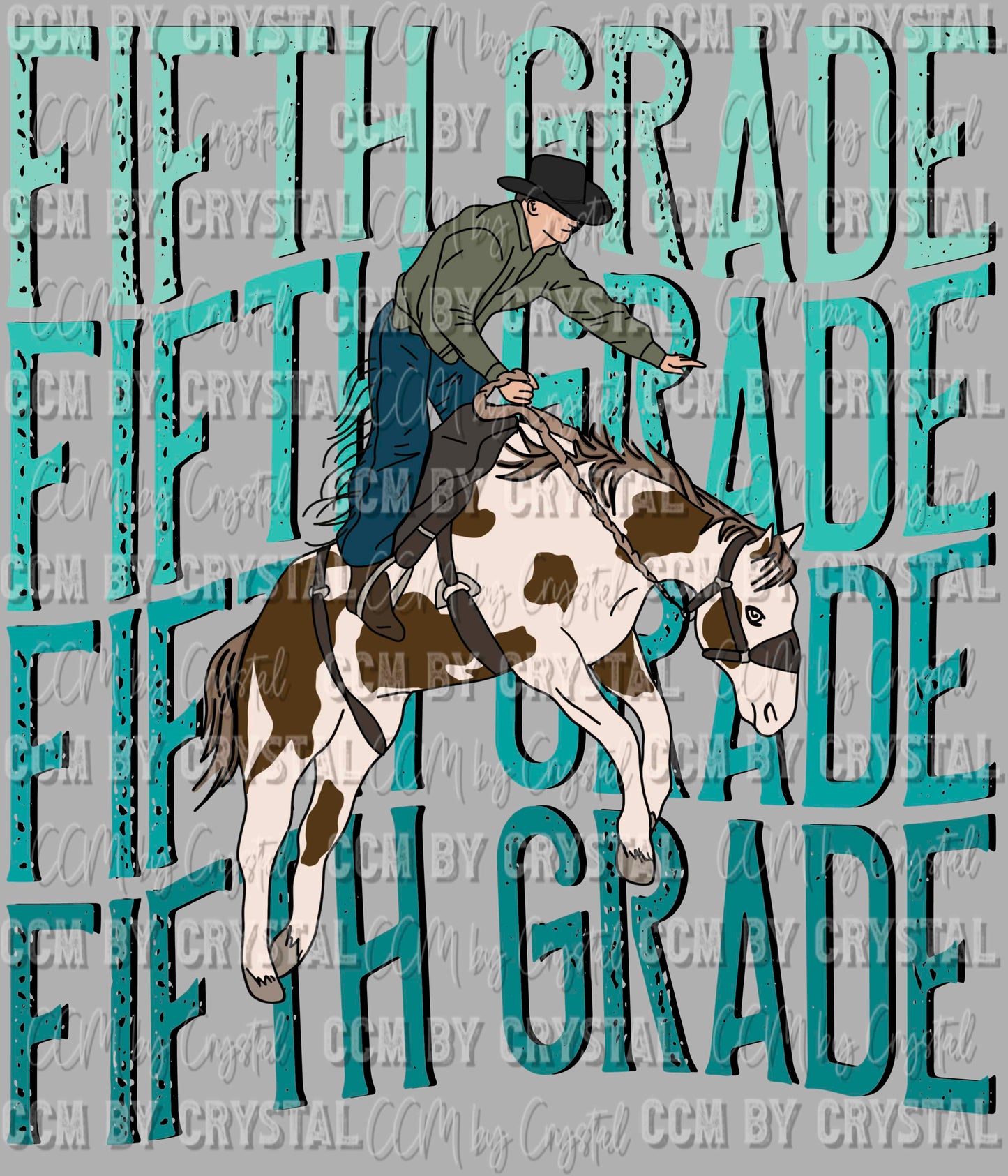 Fifth Grade Cowboy Western Rodeo Ready to Press Transfer