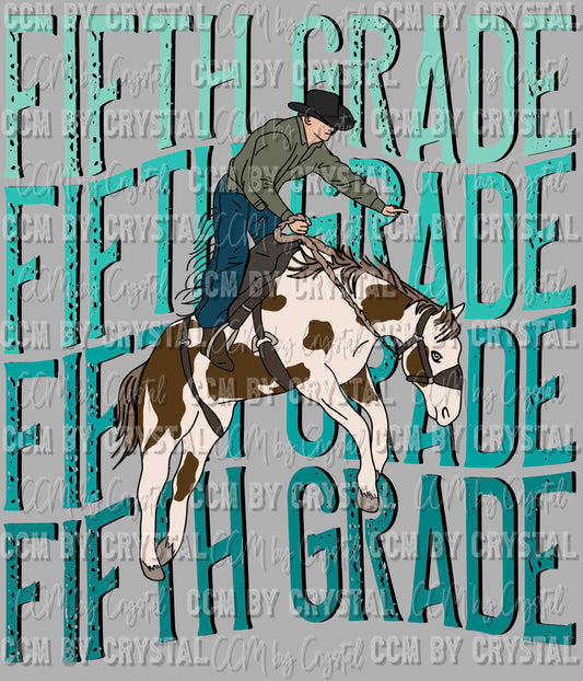 Fifth Grade Cowboy Western Rodeo Ready to Press Transfer