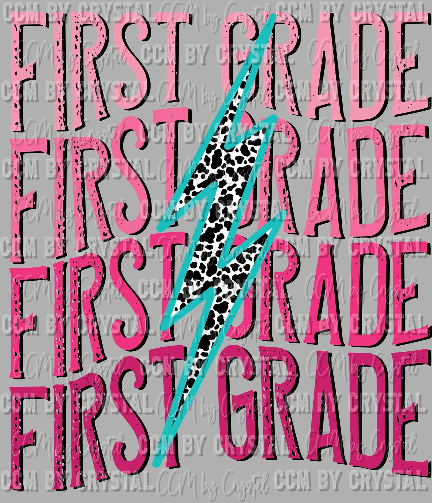 First Grade Lightning Bolt Ready to Press Transfer