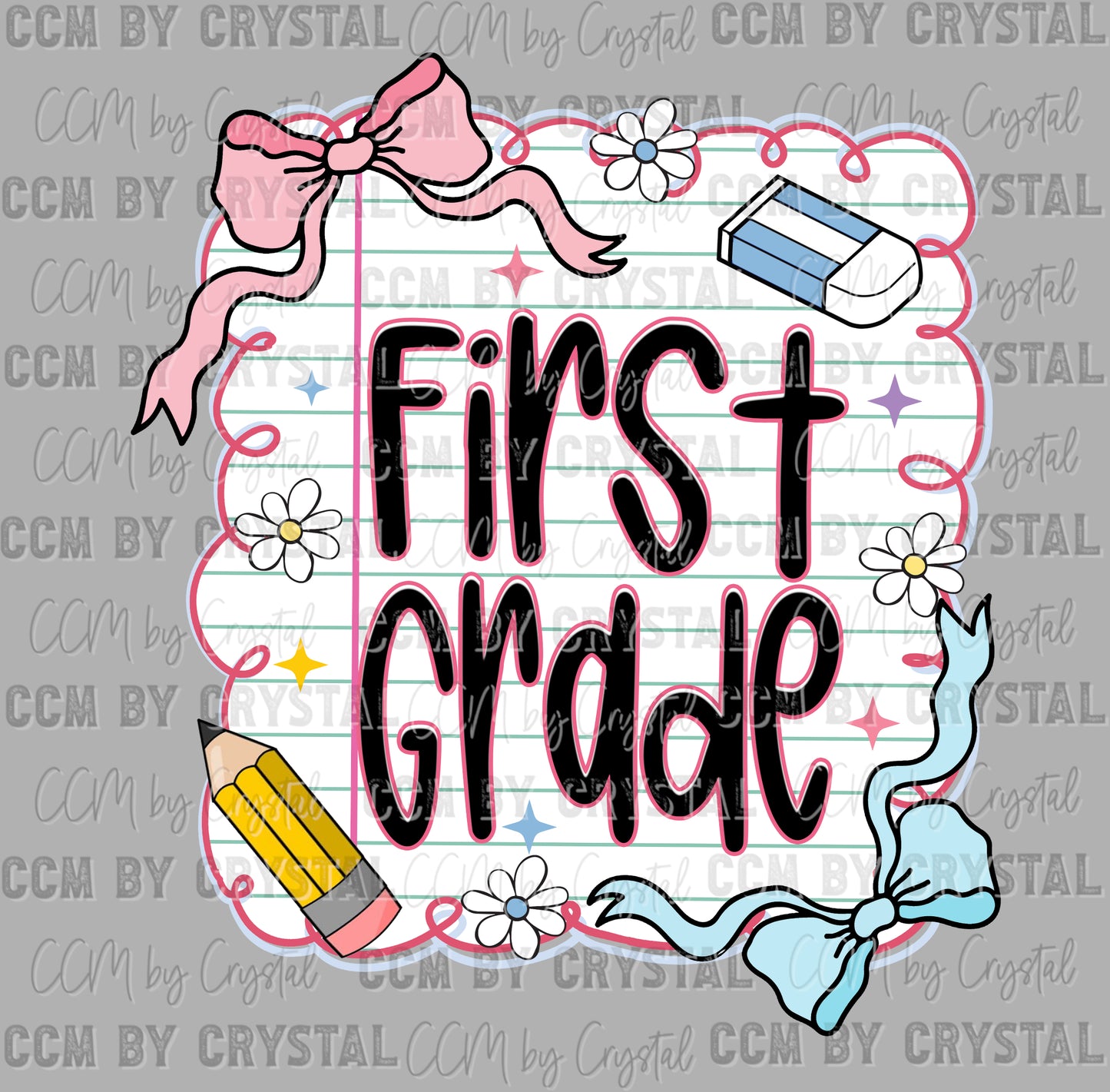 First Grade Back to School Ready to Press Transfer DTF Transfer Sublimation Transfer