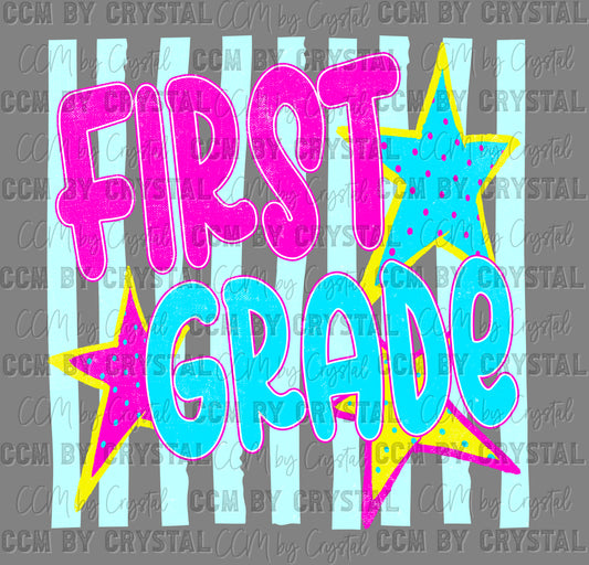 1st First Girly Pastel Back to School Ready to Press DTF Transfers Sublimation Transfers