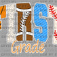 First Grade Back to School Sports Ready to Press Transfer DTF Transfer