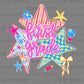 First 1st Girly Stars Back to School Ready to Press DTF Transfers Sublimation Transfers