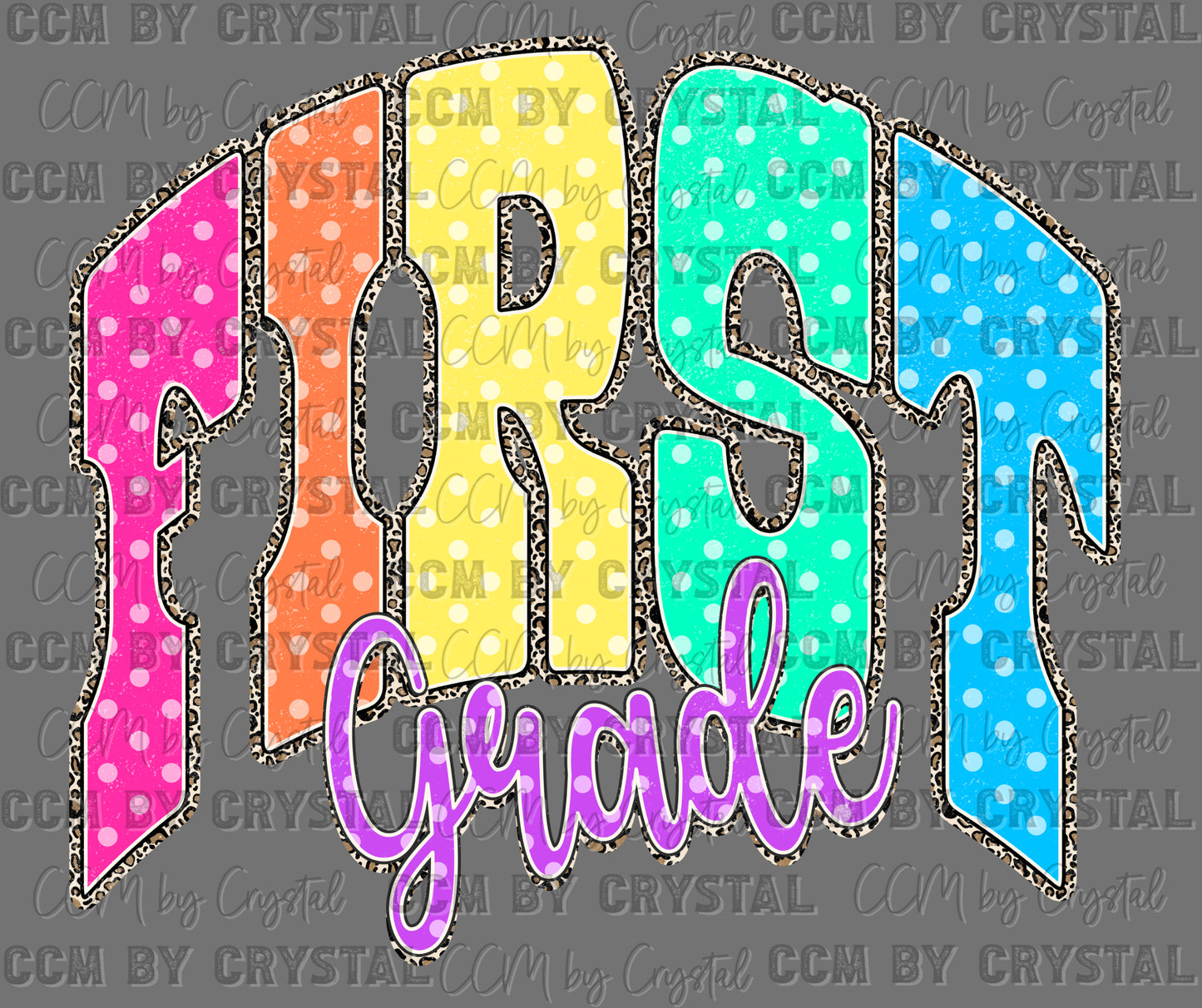 First Grade Colorful Back to School Back to School Ready to Press DTF Transfers Sublimation Transfers