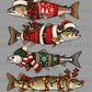 Christmas Fish Ready to Press DTF Transfers Sublimation Transfers