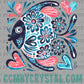 Floral Fish Summer Ready to Press Transfer DTF Transfer Sublimation Transfer