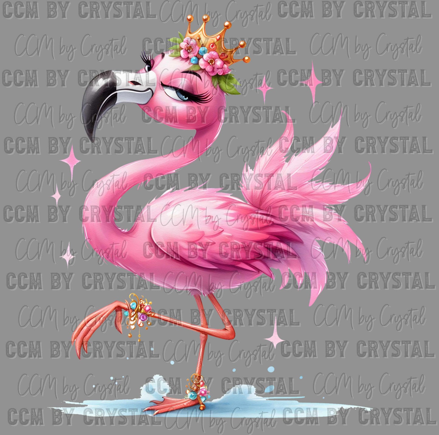 Summertime Pink Flamingo Ready to Press Transfer DTF Transfer Sublimation Transfer