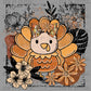 Floral Turkey Fall Thanksgiving Ready to Press Transfer DTF Transfer Sublimation Transfer