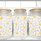 Flowers Summertime Transfer 16oz Libby Glass Can Wrap Ready to Apply