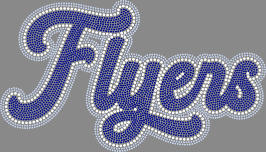 Flyers Approximately 11" wide 3 Color Spangle Transfer