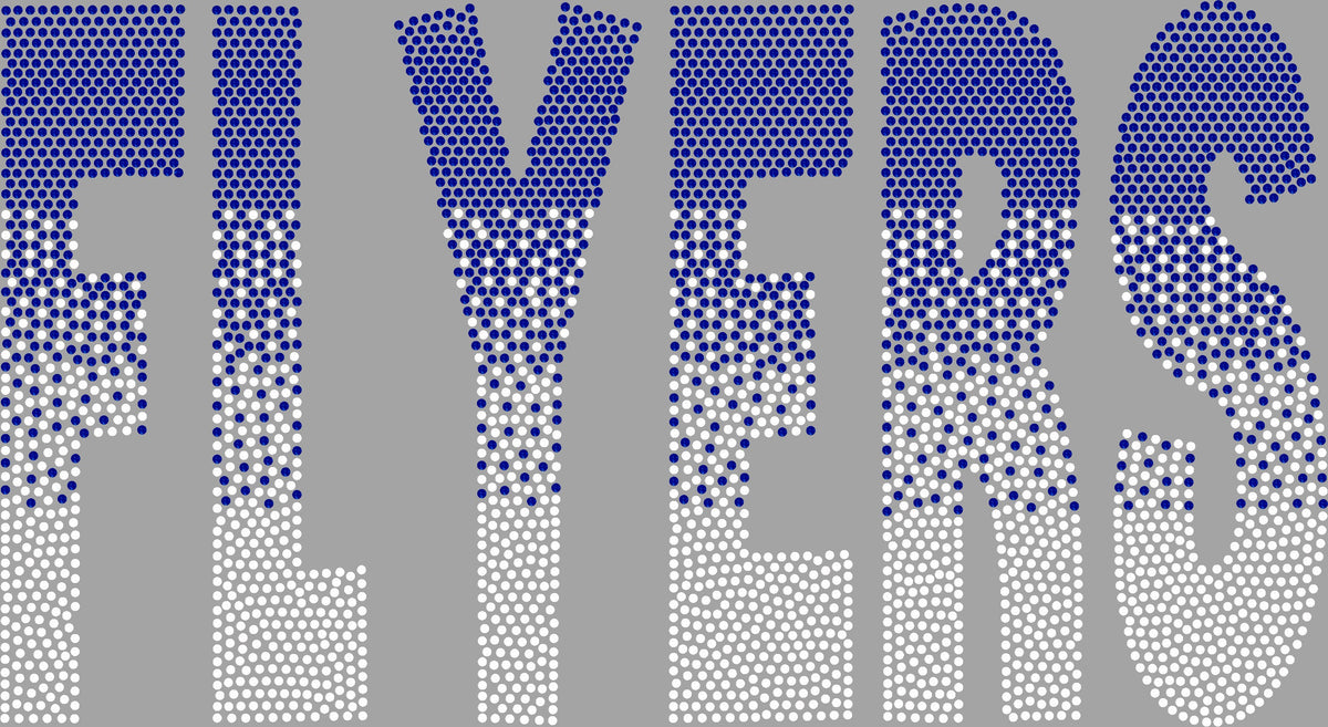 Flyers Ombre Approximately 11" wide Spangle Transfer\