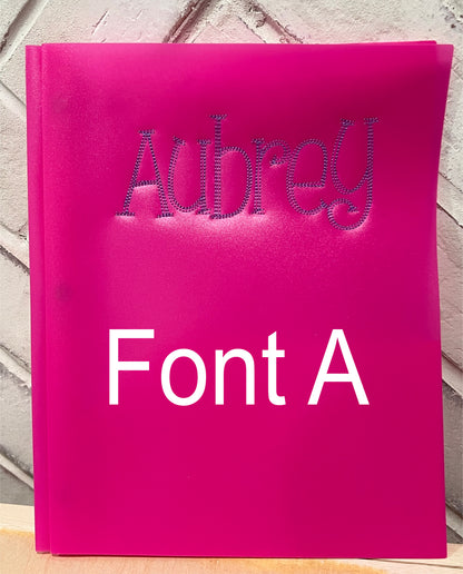 Personalized Embroidered Brad Pocket Folder