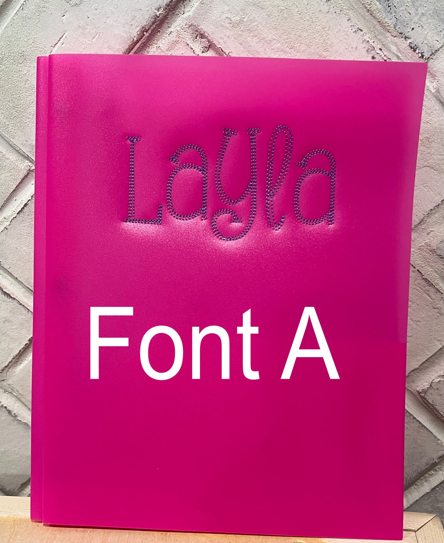 Personalized Embroidered Brad Pocket Folder