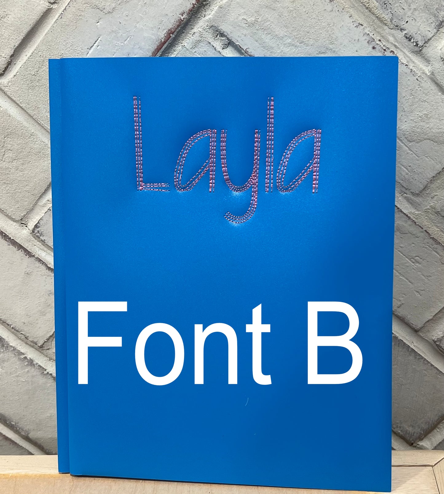 Personalized Embroidered Brad Pocket Folder