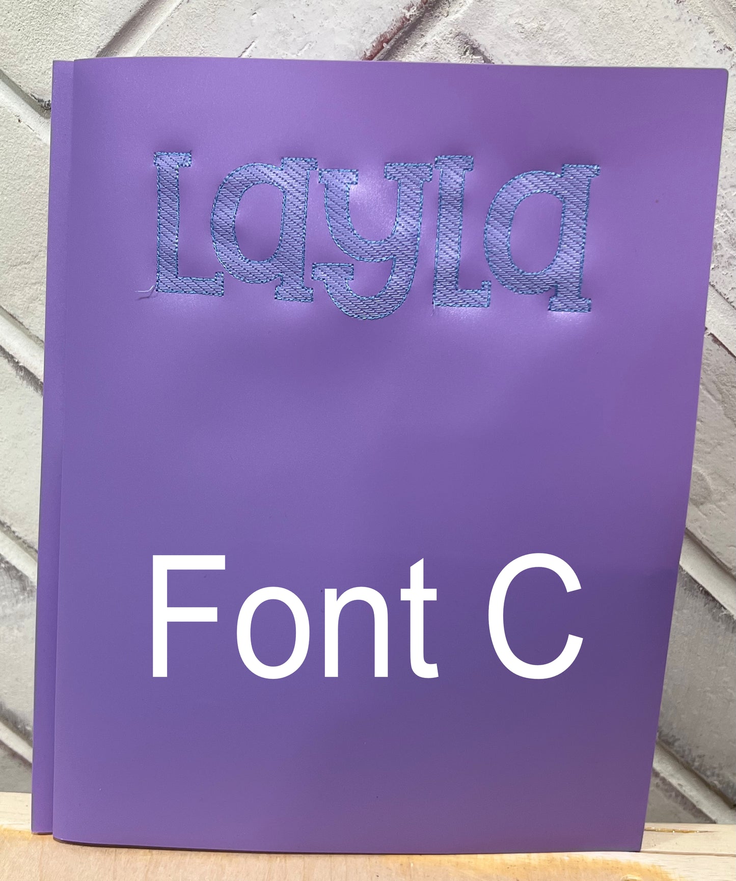 Personalized Embroidered Brad Pocket Folder