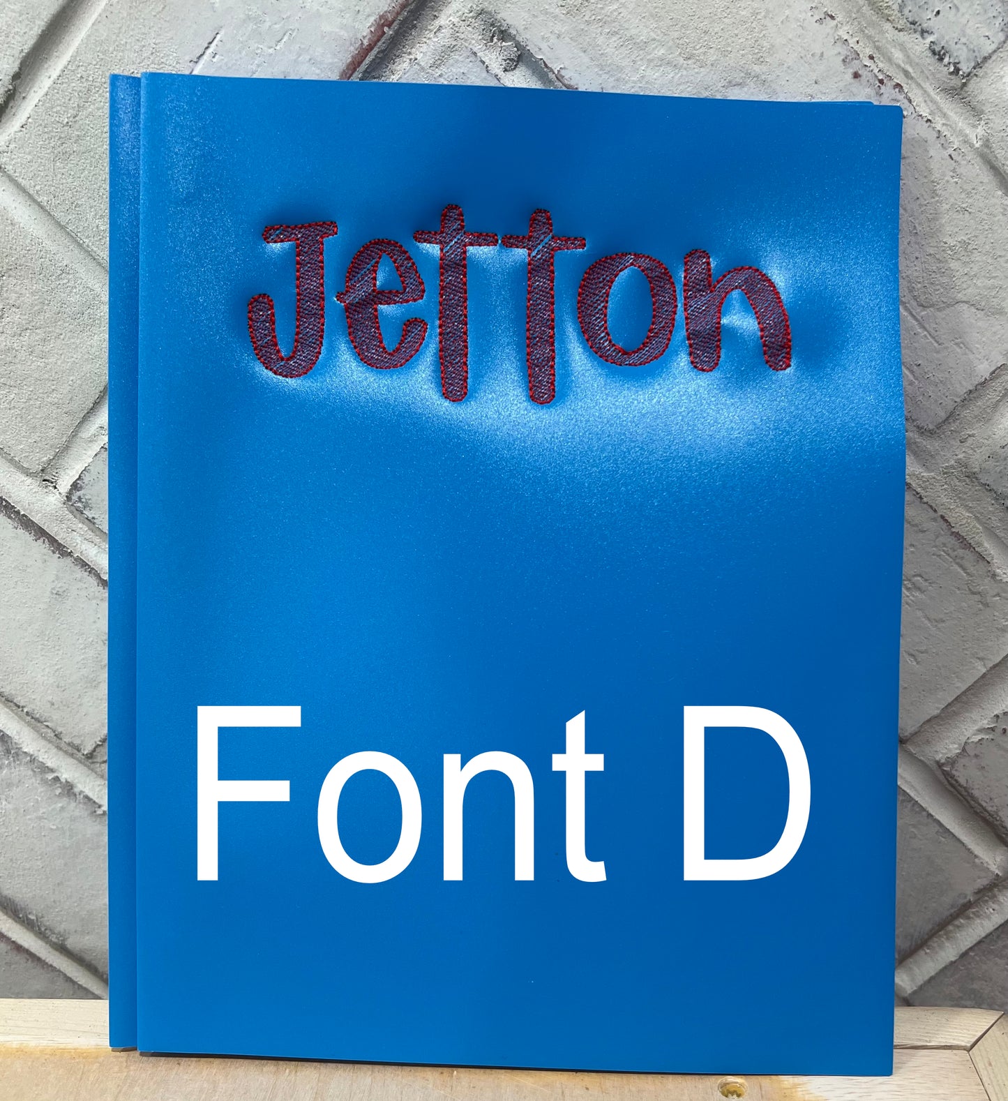 Personalized Embroidered Brad Pocket Folder