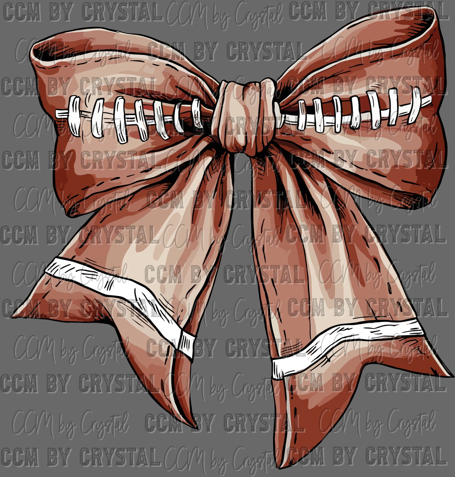 Football Bow Ready to Press Transfer DTF Transfer Sublimation Transfer