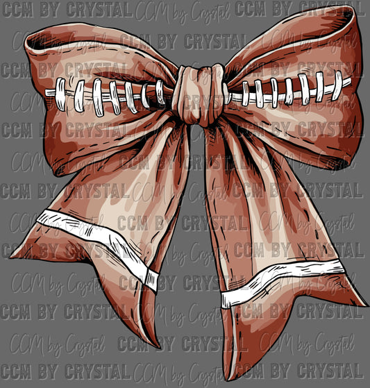 Football Bow Ready to Press Transfer DTF Transfer Sublimation Transfer