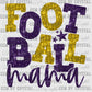 Football Mama Purple and Gold Faux Sequins Ready to Press Transfer DTF Transfer Sublimation Transfer