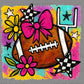 Girly Football Ready to Press Instant Peel DTF Transfers Sublimation Transfers