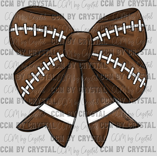 Football Bow Ready to Press Transfer DTF Transfer Sublimation Transfer