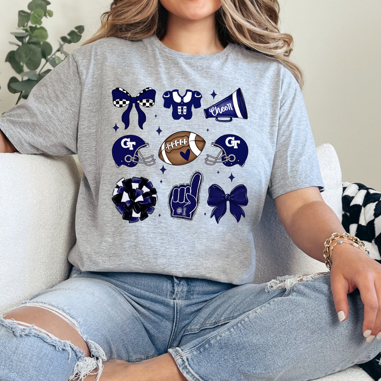 GT Football Coquette Tigers T-shirt