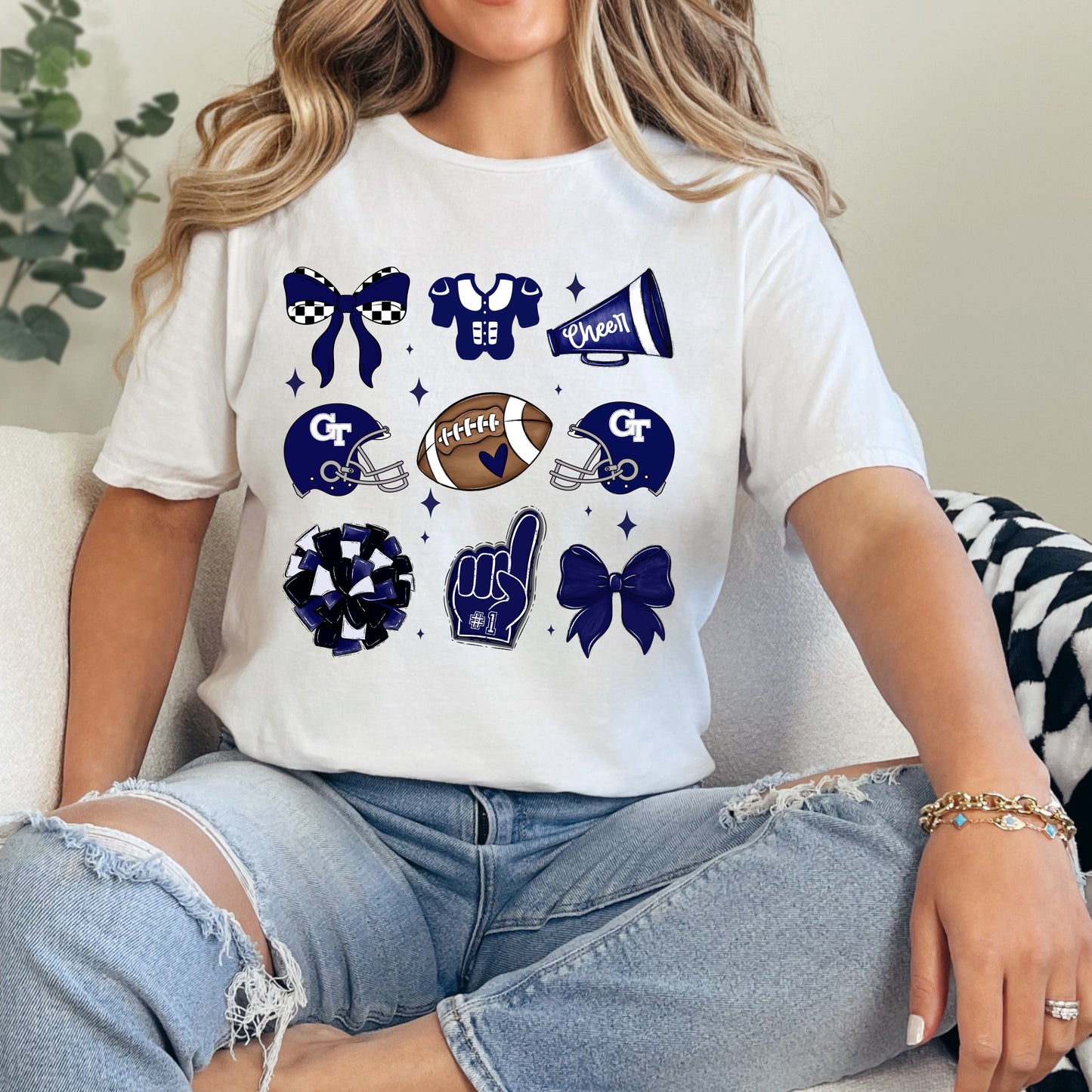 GT Football Coquette Tigers T-shirt