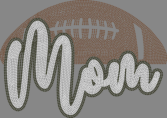 Football Mom Approximately 11" wide Spangle Transfer