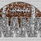 Football Nana Faux Embroidery Faux Sequins Ready to Press Transfer