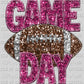 Game Day Football Faux Sequins Faux Embroidery Ready To Press Transfer