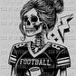 Living Life on the Bleachers Football Pocket Skellie Skeleton Ready to Press DTF Sublimation Transfer