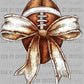Pocket to Football Mama With Bow Ready to Press Transfer DTF Transfer Sublimation Transfer