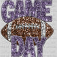 Game Day Football Faux Sequins Faux Embroidery Ready To Press Transfer