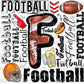 Football Word Art Ready to Press Transfer