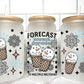 Christmas Snowman Ice-cream Black UV Transfer 16oz Libby Glass Can Wrap Ready to Apply