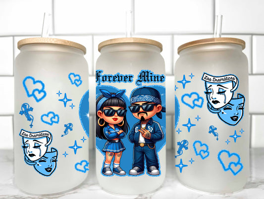 Cholo Forever Mine UV DTF Transfer 16oz Libby Glass Can Wrap Ready to Apply