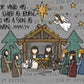 For Unto Us a Child is Born Manger Jesus Christian Christmas Ready to Press Transfer DTF Transfer Sublimation Transfer