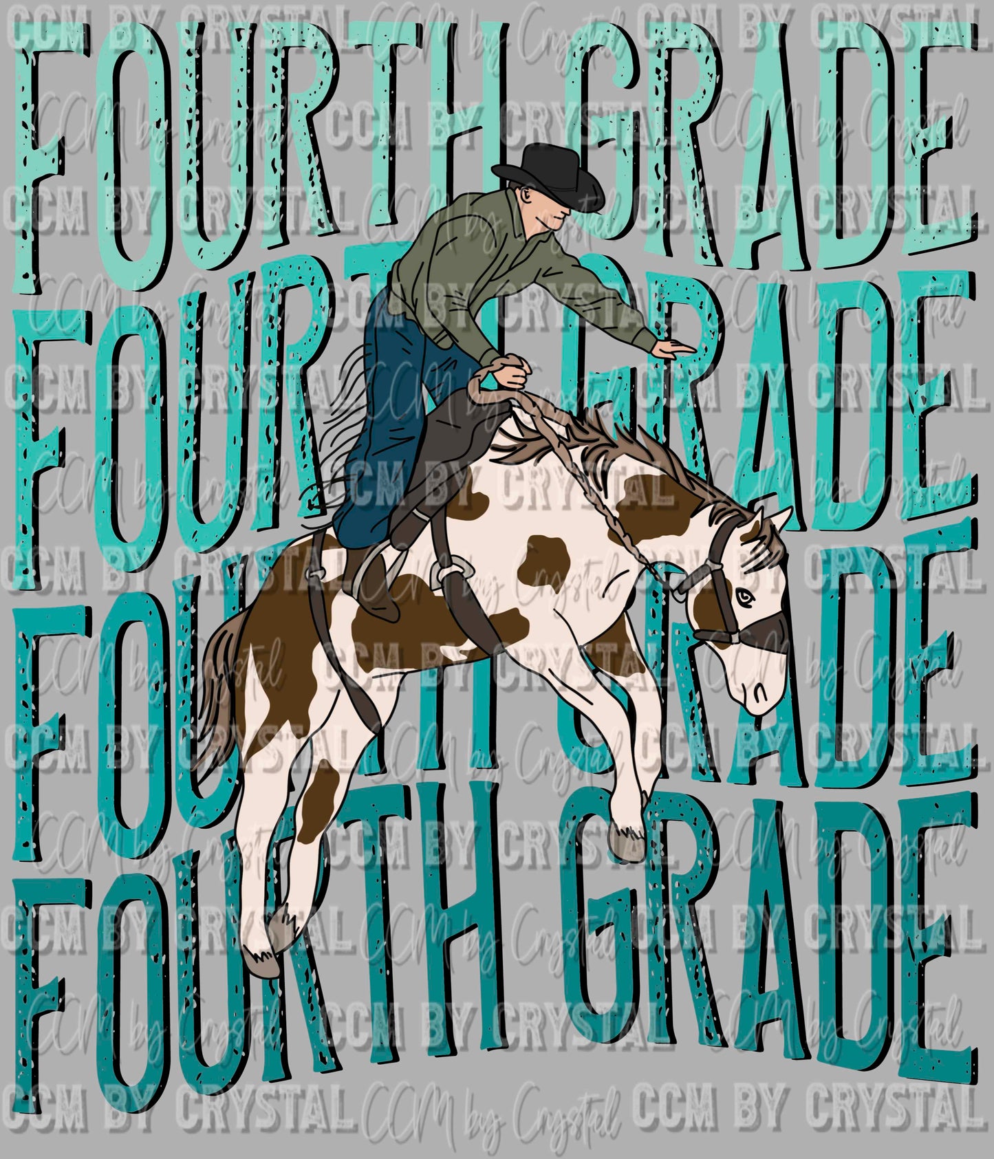 Fourth Grade Cowboy Western Rodeo Ready to Press Transfer