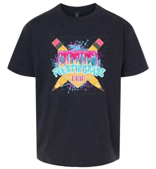 Fourth Grade Drip Back to School T-Shirt