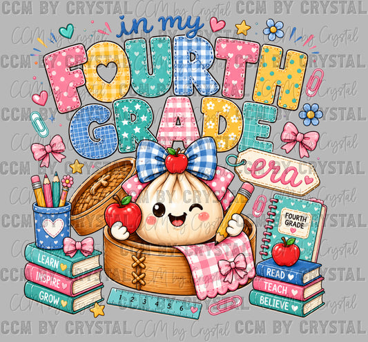 4th Grade Era Back to School Ready to Press DTF Transfers Sublimation Transfers