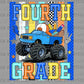 4th Fourth Grade Monster Truck Back to School Ready to Press Transfer Direct to Film DTF Transfers