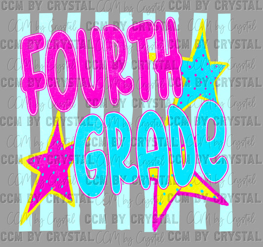 4th Fourth Girly Pastel Back to School Ready to Press DTF Transfers Sublimation Transfers